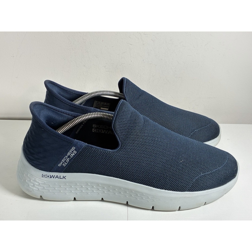 Skechers Ultra Go Arch Fit Slip-Ins Hands Free Navy Blue Mens 10.5 Sneaker Shoes